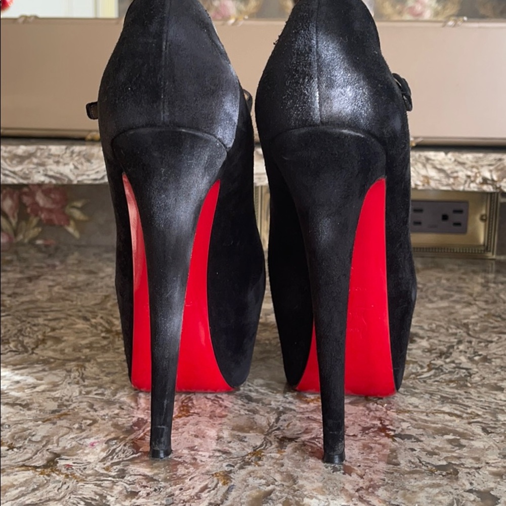 Christian Louboutin Suede Leather Heels - Picture 4 of 8